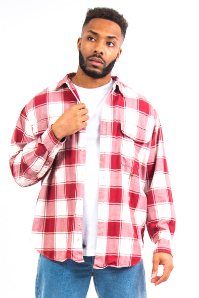 90's Tommy Hilfiger Red Check Flannel Shirt