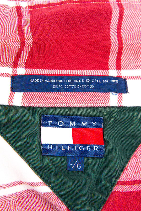 90's Tommy Hilfiger Red Check Flannel Shirt