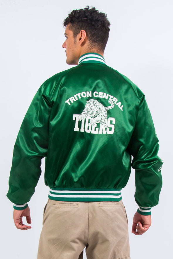 Vintage Green USA Baseball Jacket