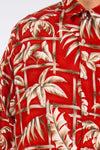 Vintage red hawaiian floral print shirt