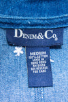 Vintage 90's Embroidered Denim Pinafore Dress