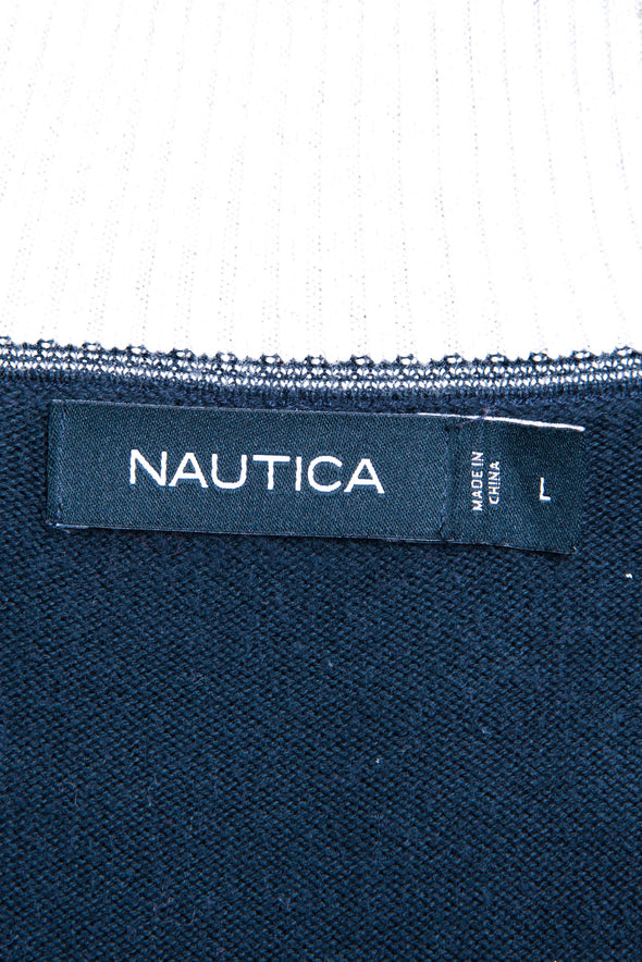Nautica Cotton Knit 1/4 Zip Jumper