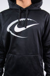 Nike Dri-Fit black sports hoodie with American Football printed graphic logo