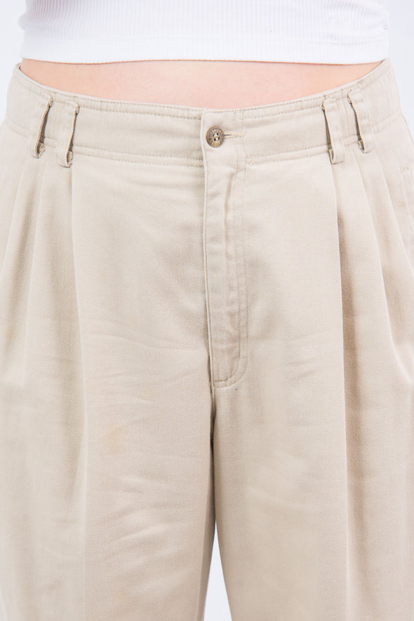 Vintage 90's Beige High Waist Trousers