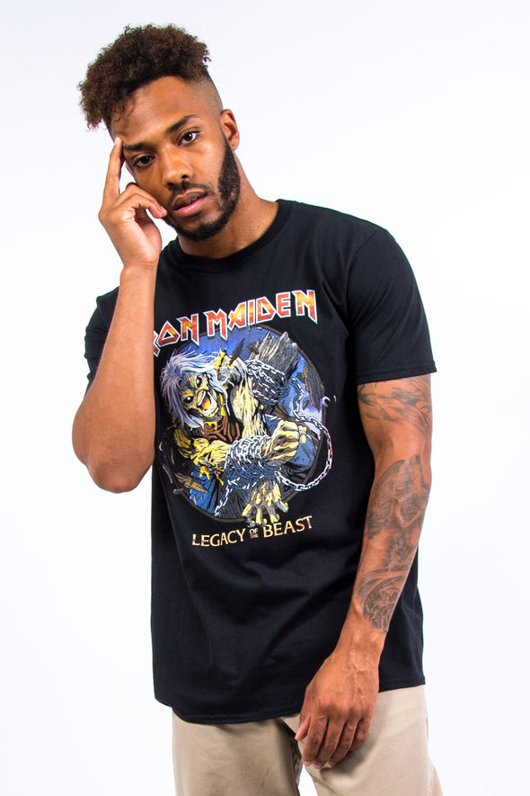 Retro Iron Maiden Legacy of the beast band t-shirt 