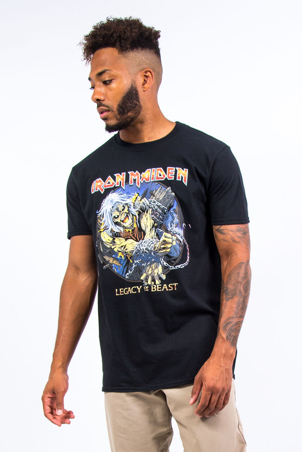 Retro Iron Maiden Legacy of the beast band t-shirt 