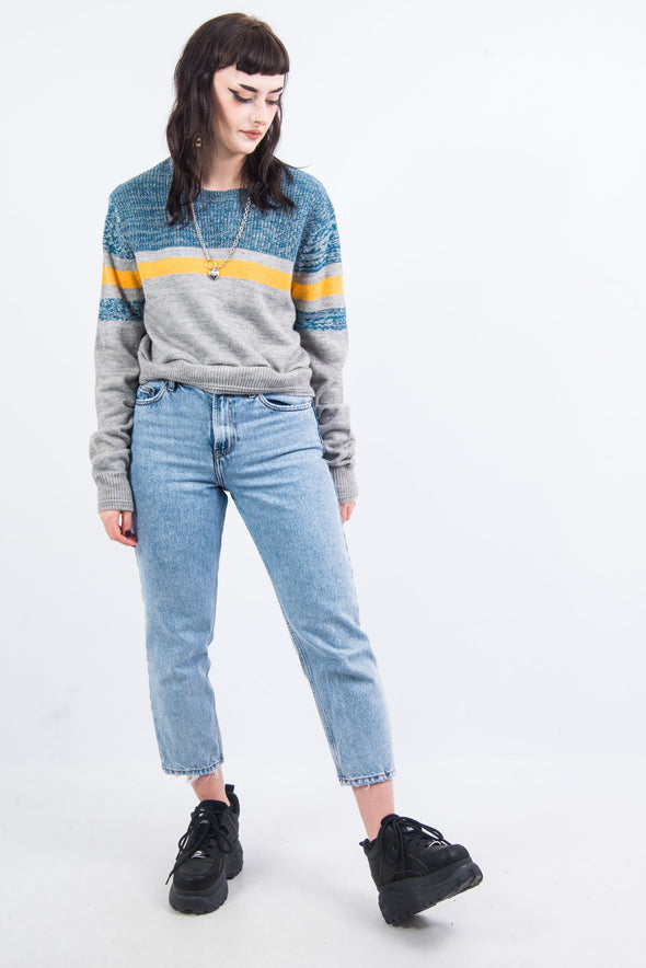 Vintage Stripe Cropped Knit Jumper