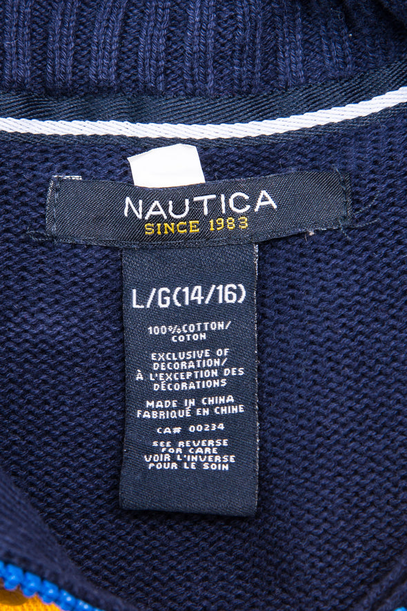 00's Nautica Knit Button Neck Knit Jumper