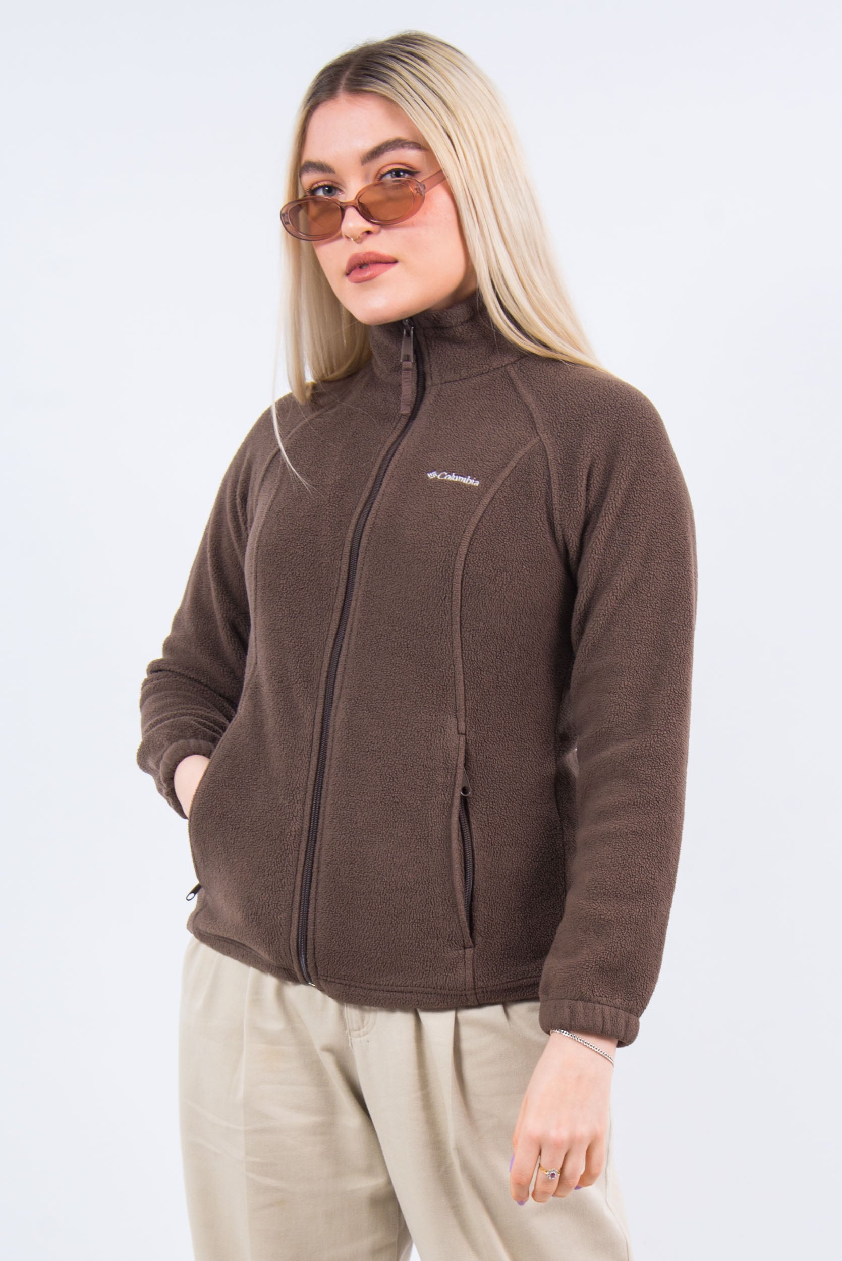 Vintage 90's Brown Columbia Fleece Jacket THE VINTAGE SCENE