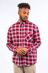 Vintage Red Check Flannel Shirt