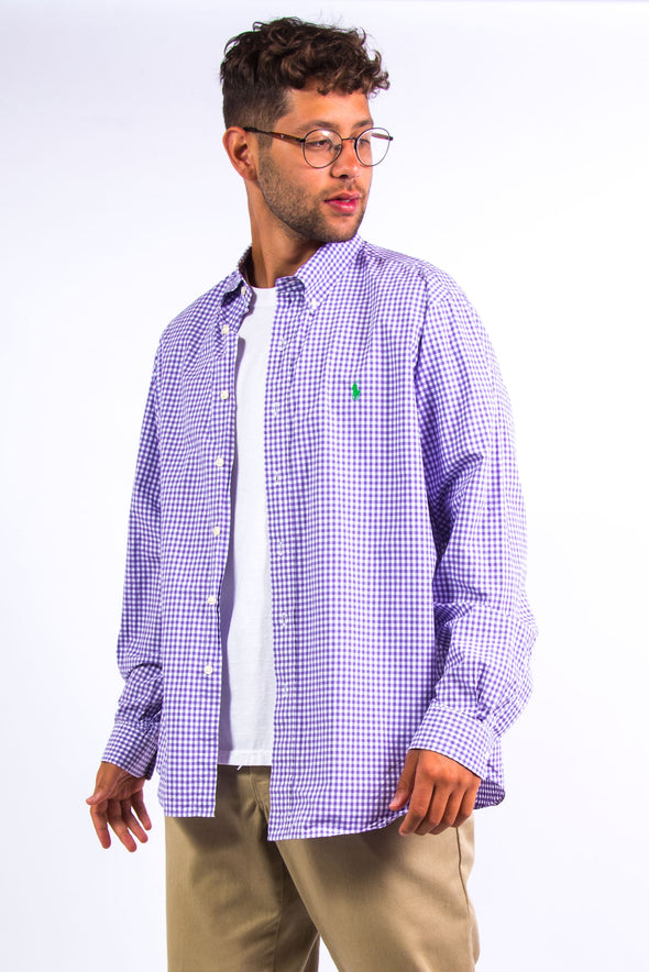 Ralph Lauren Purple Gingham Check Shirt
