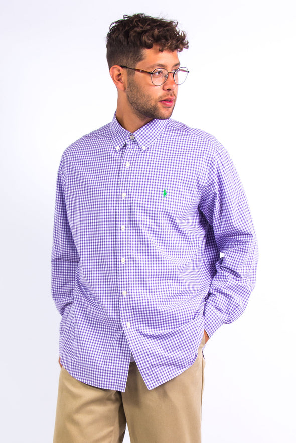 Ralph Lauren Purple Gingham Check Shirt