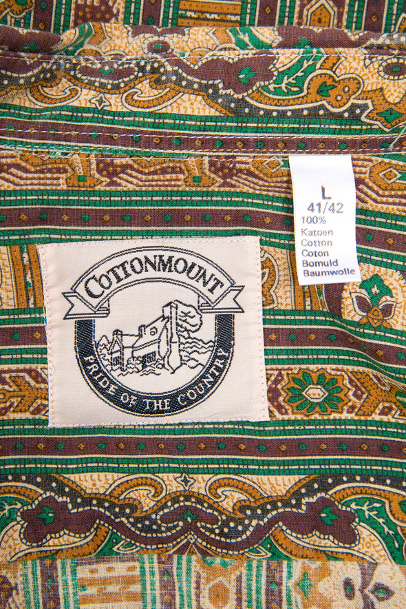 90's Vintage Paisley Pattern Shirt