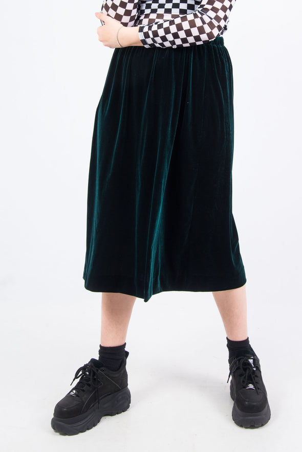 Vintage 90's Green Velvet Grunge Skirt