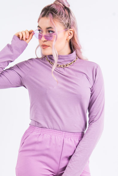 Vintage 90's Lilac Roll Neck Top