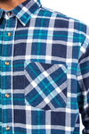 Vintage Blue Check Flannel Shirt