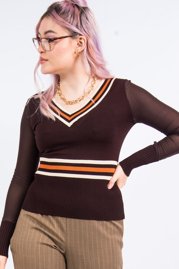 Vintage 70's V-Neck Jumper Top