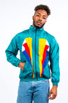 90's Vintage Colour Block Windbreaker Jacket