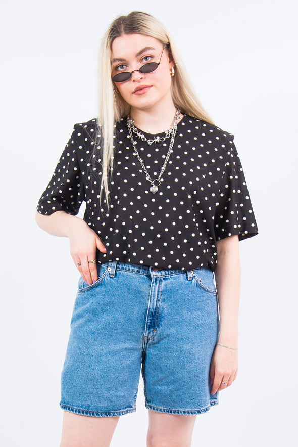 Vintage 90's Polka Dot Top Blouse
