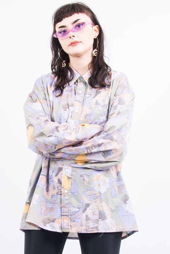 Vintage 90's Abstract Print Shirt
