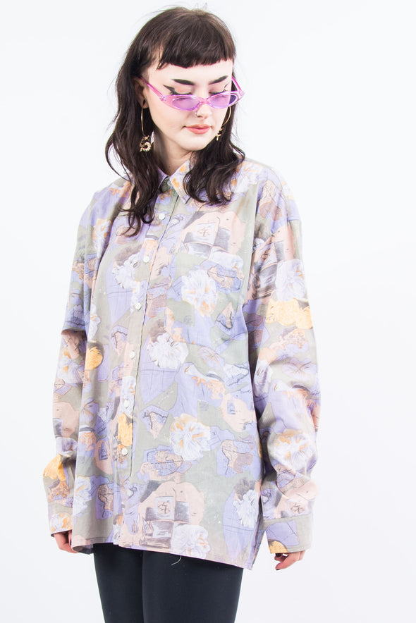Vintage 90's Abstract Print Shirt