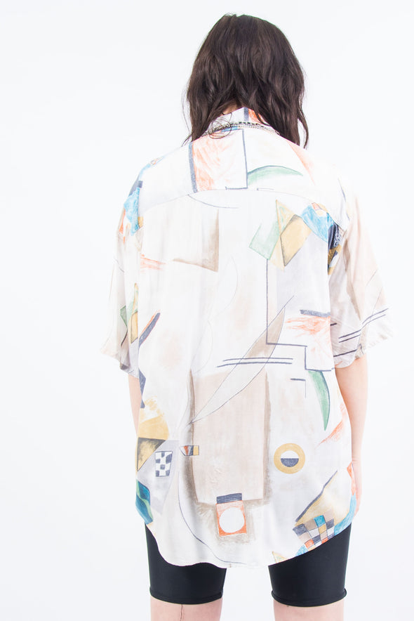 Vintage 90's Abstract Print Oversize Shirt