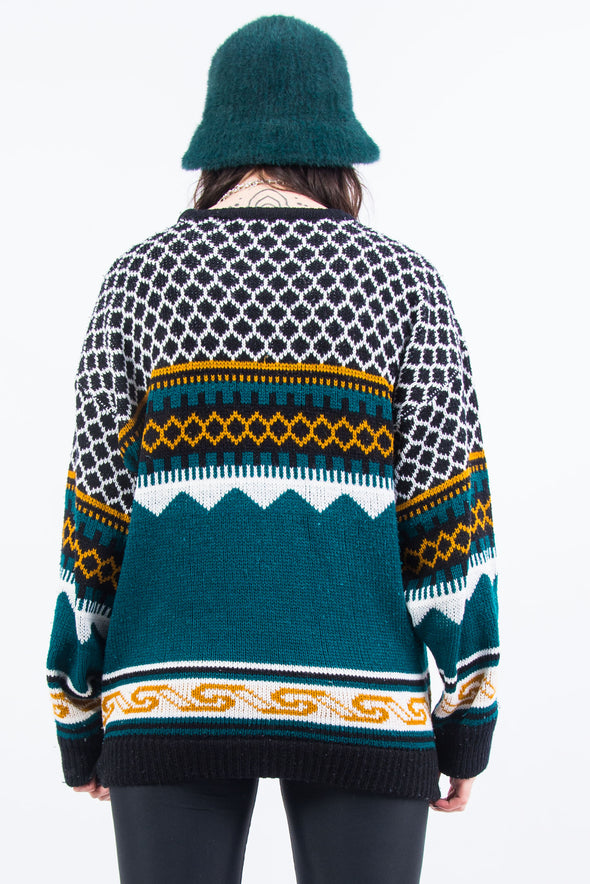 Vintage 90's Embroidered Knit Jumper