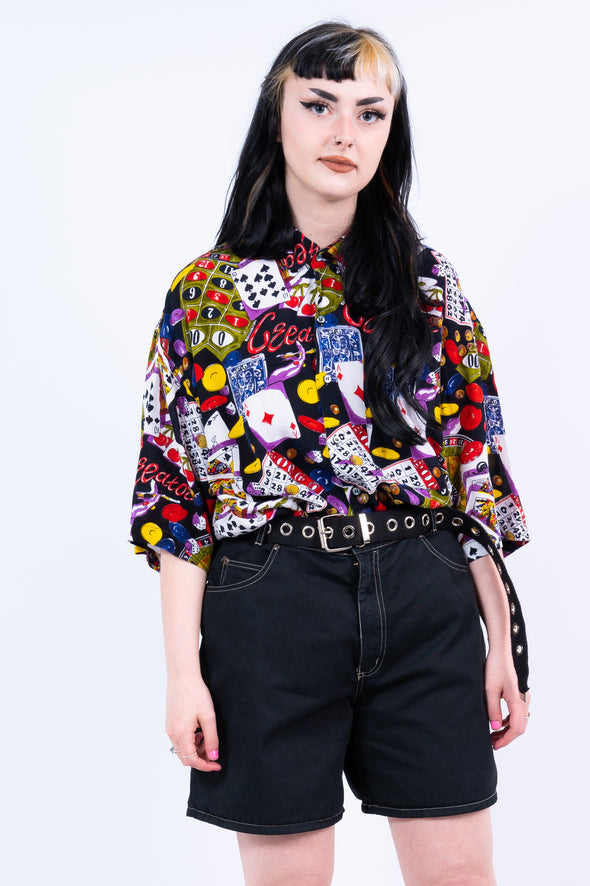 90's Casino Print Shirt