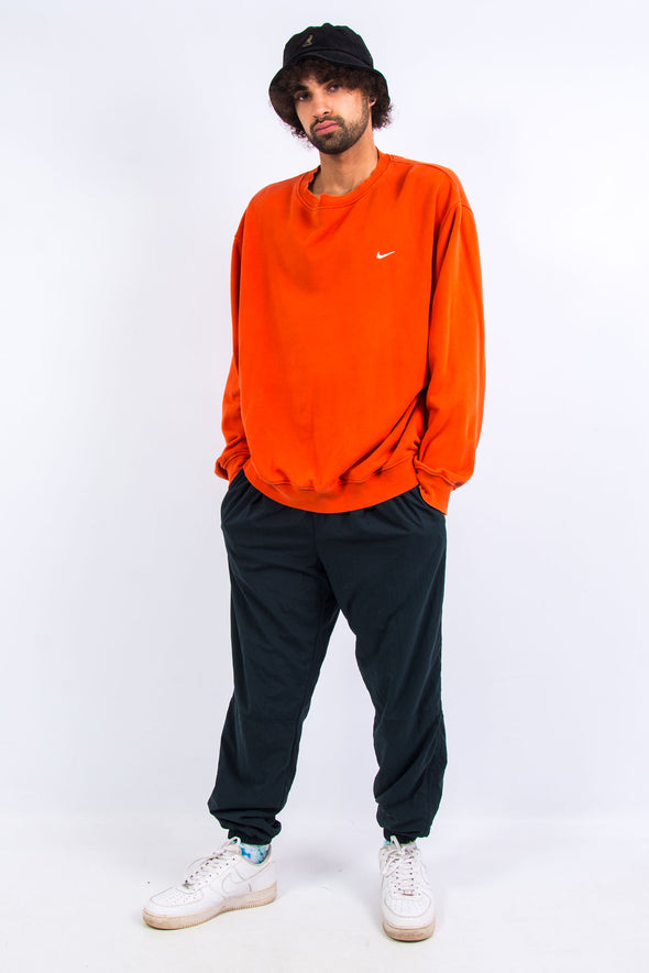 00's Orange Nike Logo Sweatshirt
