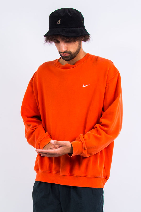 00's Orange Nike Logo Sweatshirt