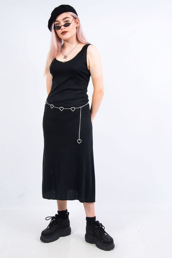 Vintage 90's Black Midi Dress