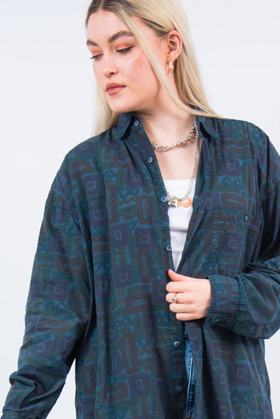 Vintage 90's Wavy Patterned Shirt
