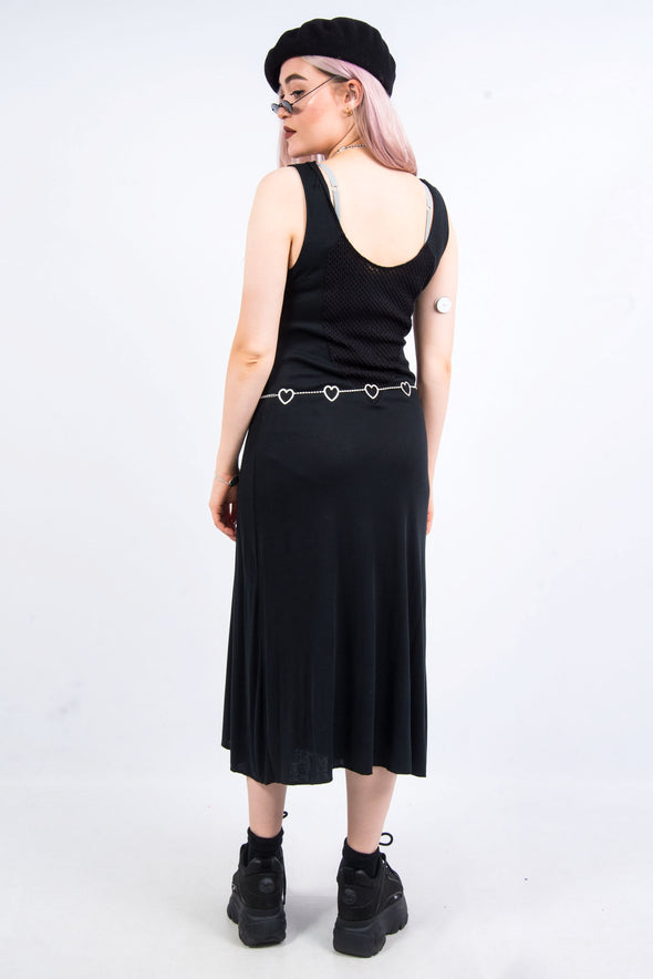Vintage 90's Black Midi Dress