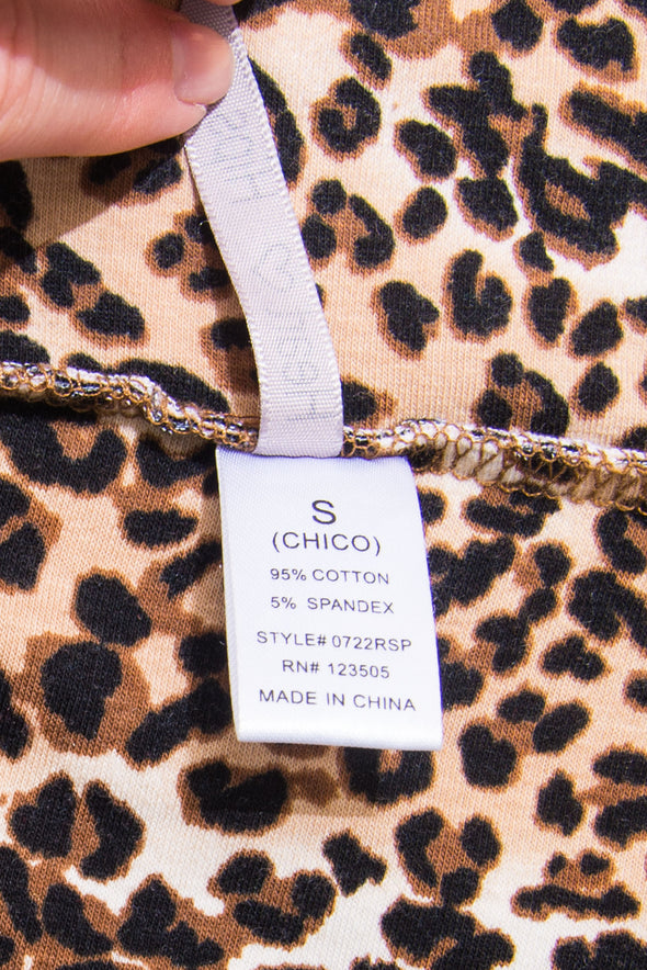 Vintage Leopard Print Mini Skirt