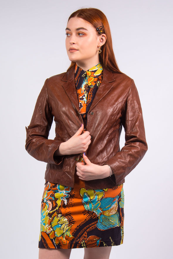 Vintage 70's Brown Leather Jacket