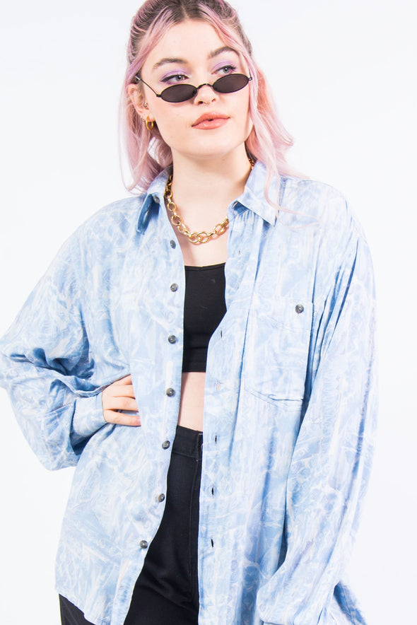 Vintage 90's Blue Abstract Shirt