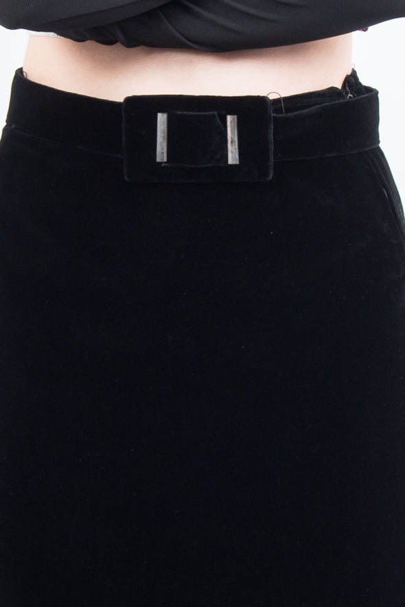 Vintage 90's Grunge Belted Maxi Skirt