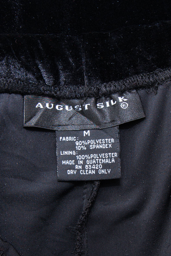 Vintage 90's Black Velvet Grunge Maxi Skirt