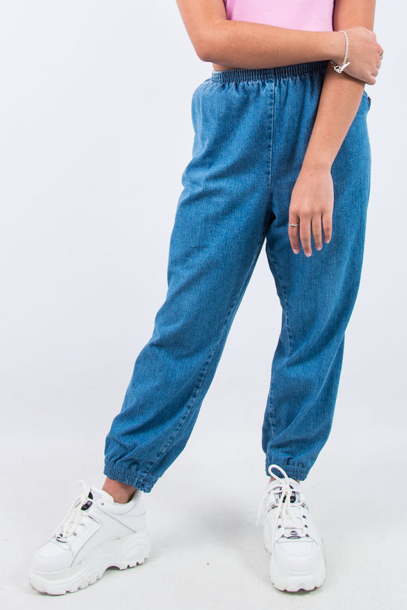 Vintage 90's Blue Denim Jeans Joggers