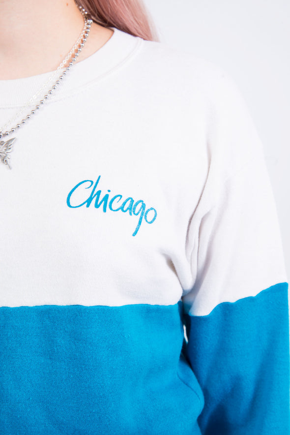 Vintage 90's Colour Block Chicago Sweatshirt
