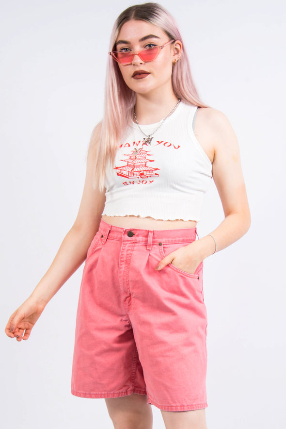 Vintage 90's Pink Denim Mom Shorts