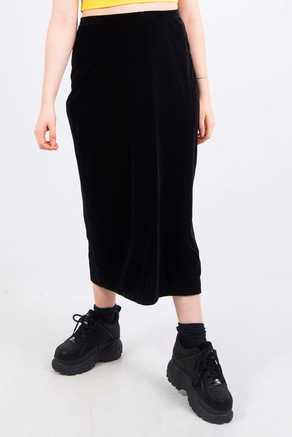 00's DKNY Velvet Midi Skirt