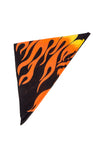 Y2K Orange Flame Print Bandana