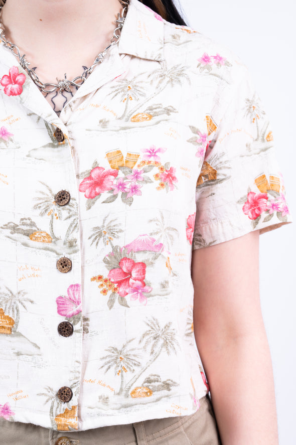 Vintage Cropped Vacation Shirt