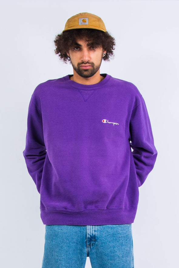 90's Vintage Purple Champion Sweatshirt