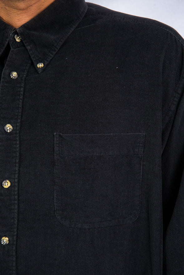 90's Vintage Black Cord Shirt
