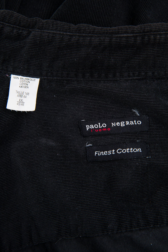 90's Vintage Black Cord Shirt