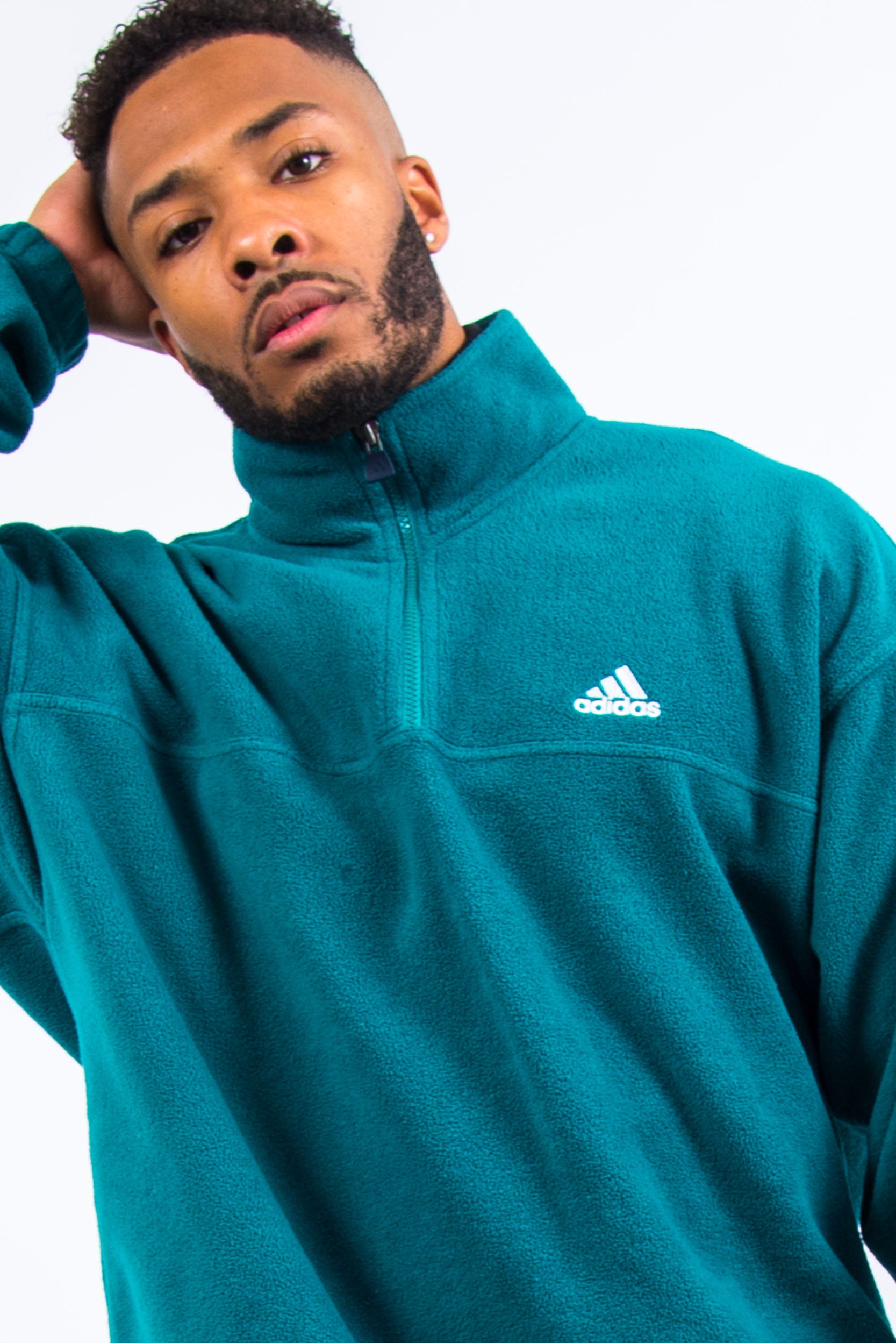 adidas vintage half zip