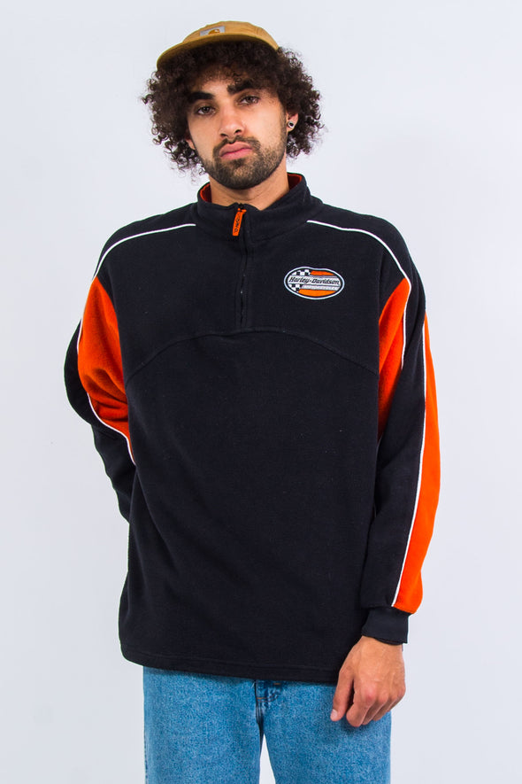 Vintage Harley Davidson 1/4 Zip Fleece