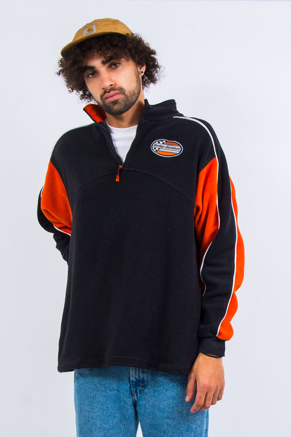 Vintage Harley Davidson 1/4 Zip Fleece